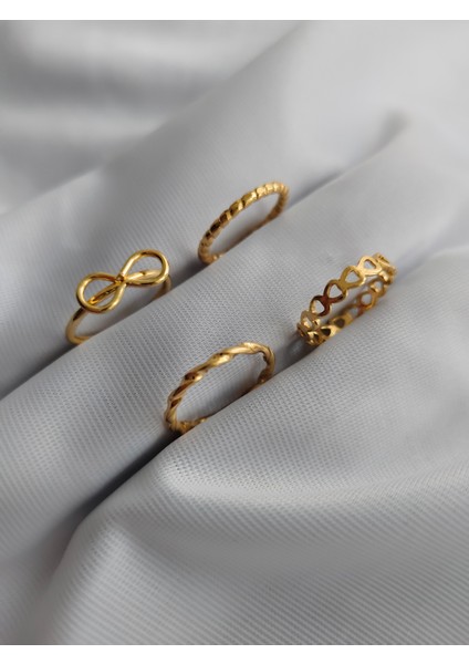 Çelik Şık Tasarım Ayarlanabilir 8'li Yüzük modelleri