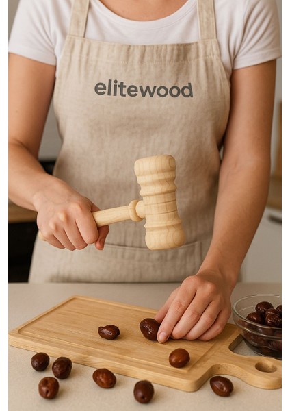 Ahşap Tokmak 26 cm – Zeytin ve Ceviz Kırma Için Ağır Dayanıklı Mutfak Tokmağı