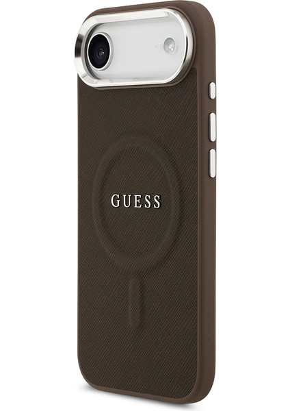 iPhone 17 Air Uyumlu Kılıf Guess Lisanslı M-Safeli Klasik Yazı Logolu Pu Deri Kapak Kahverengi fiyatları