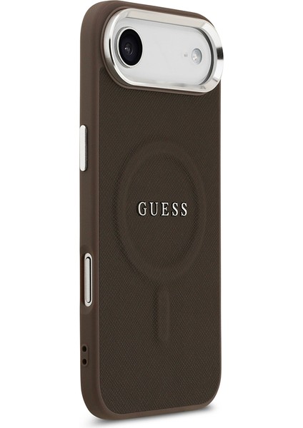 iPhone 17 Air Uyumlu Kılıf Guess Lisanslı M-Safeli Klasik Yazı Logolu Pu Deri Kapak Kahverengi fırsatları