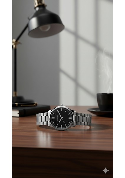 Erkek Kol Saati Gümüş Renk, Gümüş Kadran - Şık Metal Kordon, 2 Yıl Garantili fiyatları