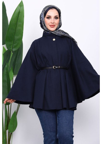 Lacivert Kemerli Gabardin Panço