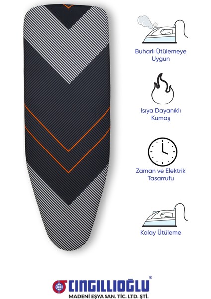 CB-104 Kalp V Motif Çift Kat Keçeli Süngerli Isıya Dayanıklı Ütü Masası Kılıfı Örtüsü Bezi modelleri