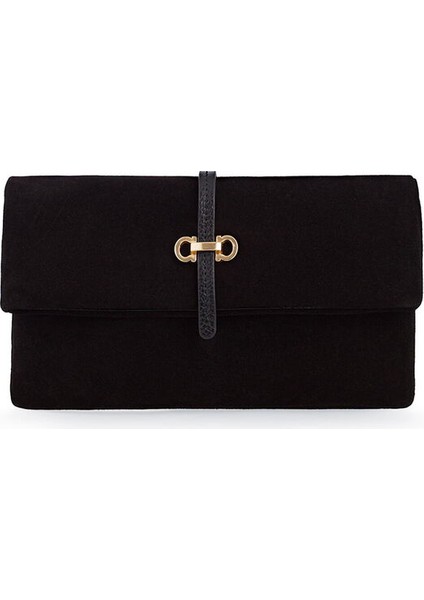 Exclusive Siyah Kadın Portföy & Clutch Çanta Blm P-02-Sü
