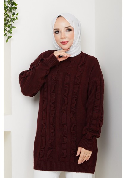 Kadın Fırfır Detaylı Kazak -PMK486 fiyatları