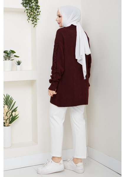 Kadın Fırfır Detaylı Kazak -PMK486 indirimleri