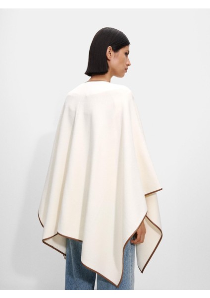 Kontrast Dikiş Detaylı Örme Panço fırsatları