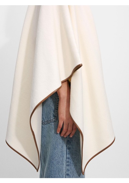 Kontrast Dikiş Detaylı Örme Panço indirimleri