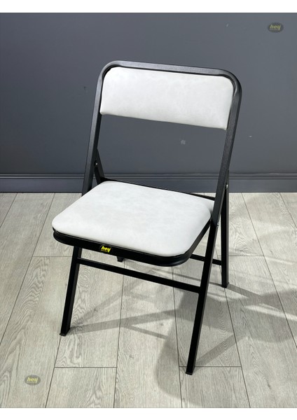 Hey Katlanır Mutfak Sandalyesi Yemek Balkon Bahçe Otel Kafe Katlanır Sandalyesi Kirli Beyaz