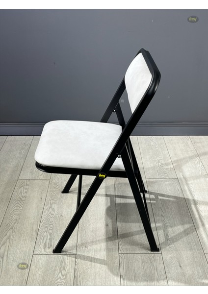 Hey Katlanır Mutfak Sandalyesi Yemek Balkon Bahçe Otel Kafe Katlanır Sandalyesi Kirli Beyaz fırsatları