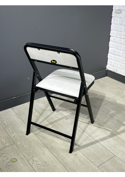 Hey Katlanır Mutfak Sandalyesi Yemek Balkon Bahçe Otel Kafe Katlanır Sandalyesi Kirli Beyaz indirimleri