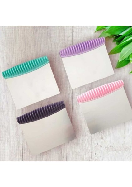 Mutfakta Şıklık: Desenli Saplı Spatula & Hamur Kesici Aparat 1 Adet Mavi