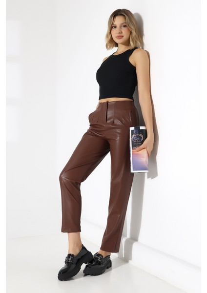 Deri Pantolon Paça Pens Detaylı indirimleri