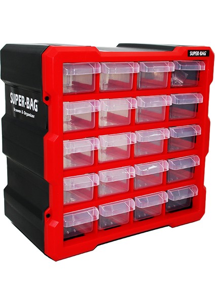 20Lİ Küçük Monoblok Çekmece Seti̇ 26.7X15.7X26.2CM (5193)