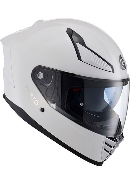 Nukro YM-853 Solid Gloss White Kask modelleri