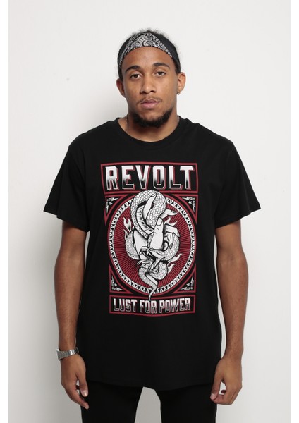 Revolt Siyah Regular Fit T-Shirt