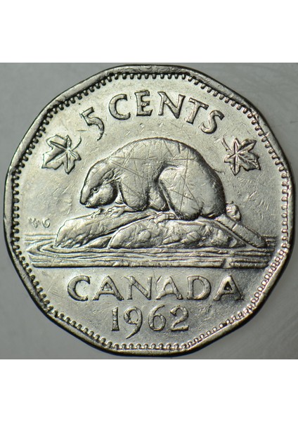 Kanada 5 Cent 1962 Kraliçe Iı. Elizabeth Genç Büst. 21,2 mm fiyatları