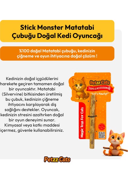 Stick Monster Matatabi ve Çıngırak Sesli Peluş Kedi Oyuncağı fiyatları
