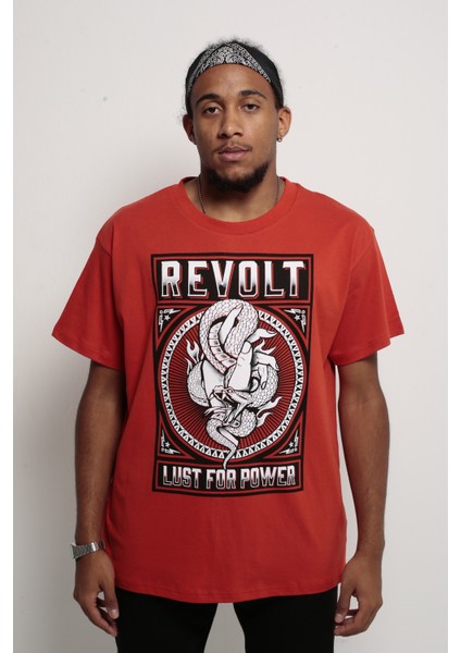 Revolt Kiremit Turuncu Regular Fit T-Shirt
