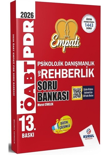 Kurul 2026 Öabt Meb-Ags Rehberlik Empati Soru Bankası Çözümlü 13. Baskı - Murat Civelek Kurul Yayıncılık
