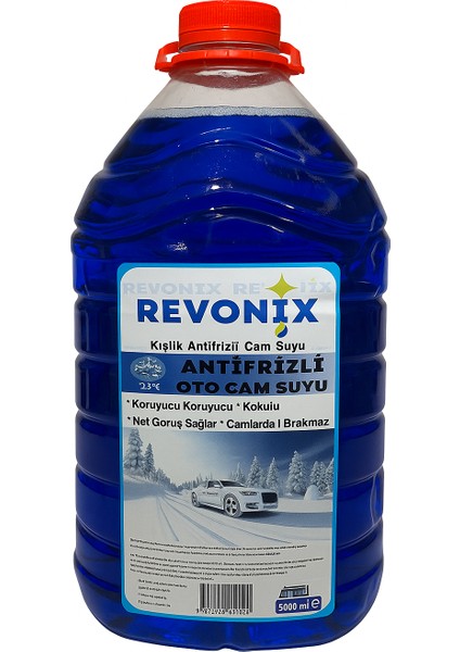 Antifirizli Oto Cam Suyu -20 Derece 5 Litre Kışlık