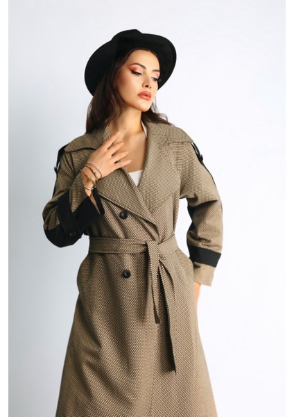 Şık Taş Rengi Düğmeli Trençkot – Rahat ve Modern Kesim modelleri