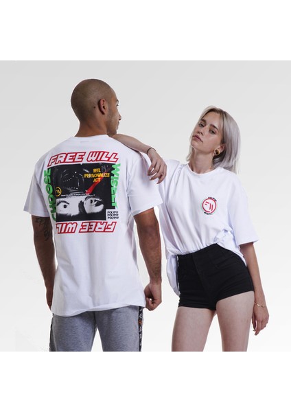 Free Will Beyaz Regular Fit T-Shirt