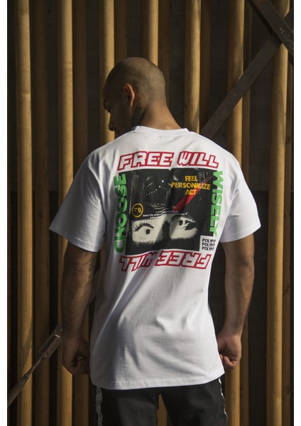 Free Will Beyaz Regular Fit T-Shirt indirimleri