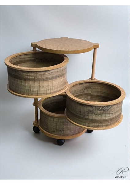 3 Katlı Ahşap Sebzelik Dayanıklı Mdf, Uv Baskılı, Şık Tasarım Karaçalı fiyatları