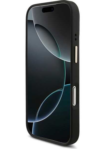 iPhone 17 Pro Guess Lisanslı 4g ve Yazı Logolu Kılıf&ekran&lens Koruyucu 3in1 Aksesuar Seti Siyah