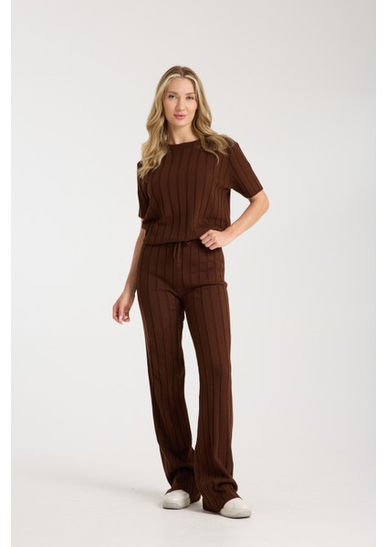 Çizgili Relax Fit Ikili Takım