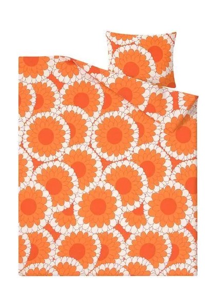 Kransmalva Tek Kişilik Nevresim Seti Turuncu 150 x 200/50 x 60 cm fiyatları