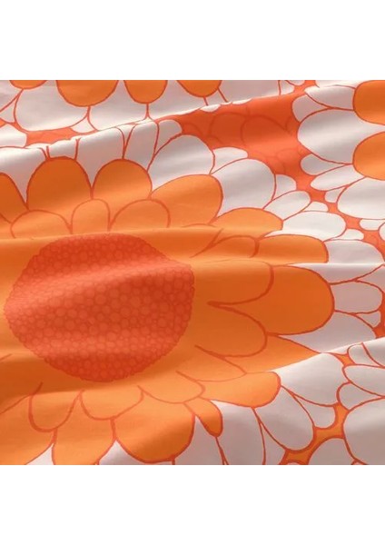 Kransmalva Tek Kişilik Nevresim Seti Turuncu 150 x 200/50 x 60 cm indirimleri