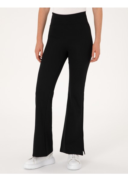 Kadın Siyah Flare Fit Tayt 50314957-VR046 fiyatları