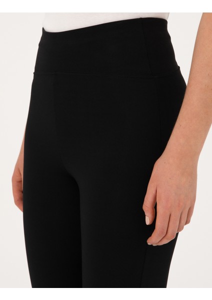 Kadın Siyah Flare Fit Tayt 50314957-VR046 indirimleri