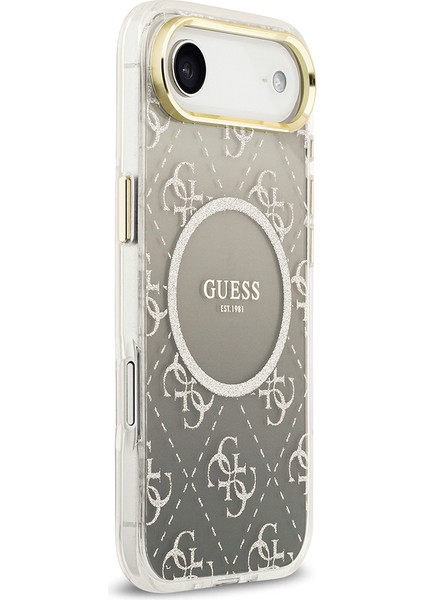 iPhone 17 Air Uyumlu Kılıf Guess Lisanslı M-Safe Şarj Özellikli 4g Desenli Simli Silikon Kapak Gri fırsatları