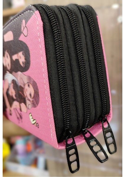 3 Bölmeli Blackpink Figürlü Kalem Kutusu/çantası fiyatları