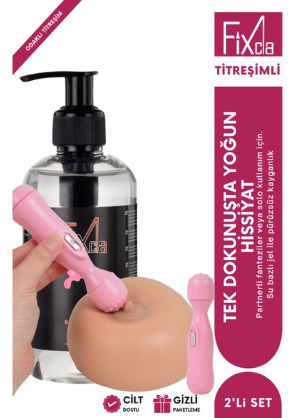 250 ml Balon Sakızı Aromalı Kayganlaştırıcı Jel + Titreşimli Mini Vibratör – Yoğun Hissiyatlı 2’li