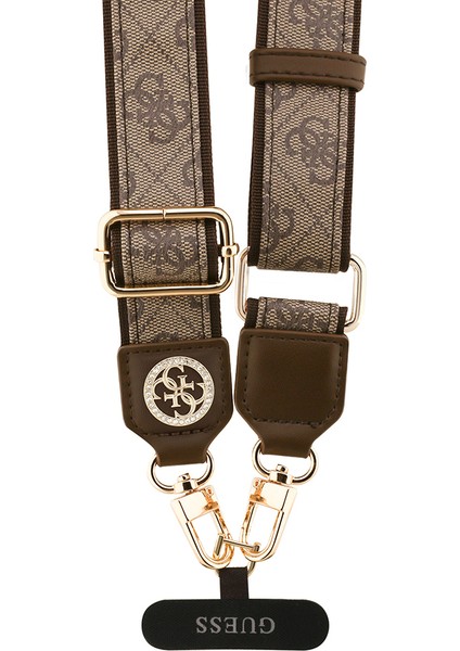 Orjinal Lisanslı Taşlı 4g Metal Logolu Çapraz Vücut Telefon Askı Kayışı 150CM Kahverengi fiyatları