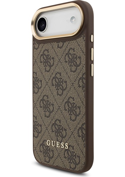 iPhone 17 Air Uyumlu Kılıf Guess Lisanslı M-Safeli Askılı ve 4g Logo Kartlıklı Kapak Kahverengi fiyatları