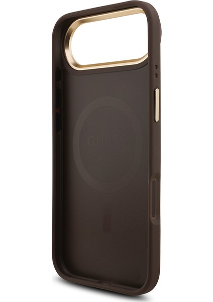iPhone 17 Air Uyumlu Kılıf Guess Lisanslı M-Safeli Askılı ve 4g Logo Kartlıklı Kapak Kahverengi fırsatları