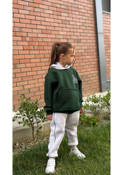Kapüşonlu Oversize Çocuk Eşofman Takımı fiyatları