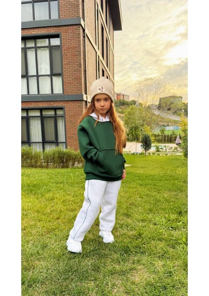 Kapüşonlu Oversize Çocuk Eşofman Takımı fırsatları