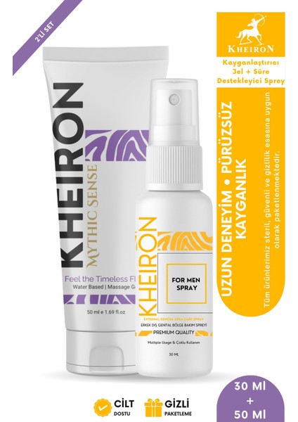 Gold Seri 2’li Set – 50 ml Jel + 30 ml Süre Destekleyici Sprey – Uzun Deneyim