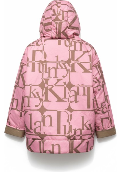 Kapüşonlu Desenli Şişme Mont – Rahat Kalıp, Fermuarlı Cepli, Soğuk Hava Koruması fiyatları