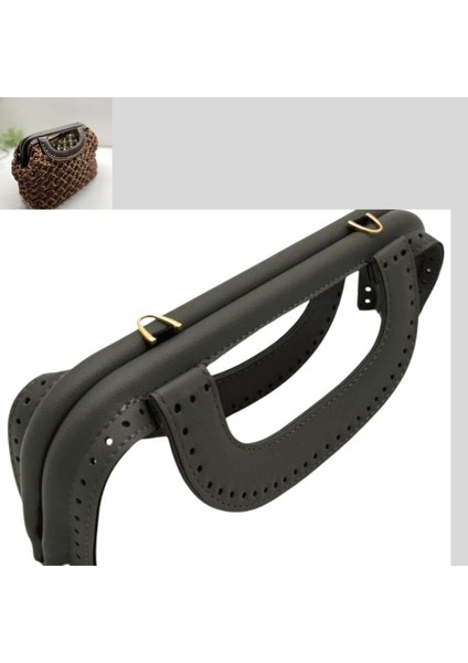 25 cm Suni Derili Gri Renk Gizli Çanta Bursu Yeni Model