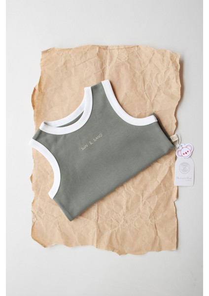 Haki Nakışlı Biyeli Atlet fiyatları