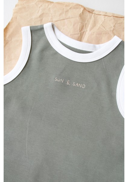 Haki Nakışlı Biyeli Atlet modelleri