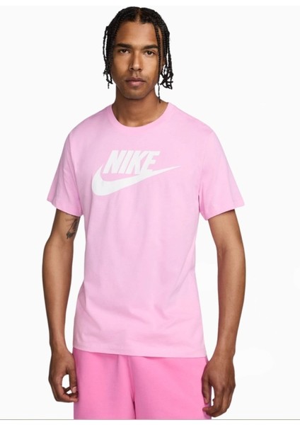 Sportswear Futura Icon T-Shirt Pink White Pamuklu Tişört