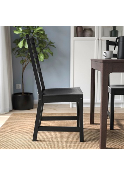 Nordvıken Ahşap Sandalye Siyah